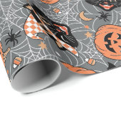Halloween katten en pompoenen Cadeaupapier (Rol Hoek)