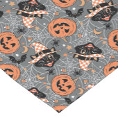 Halloween katten en pompoenen Korte Tafelloper (Hoek)