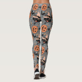  Halloween katten en pompoenen Leggings (Achterkant)