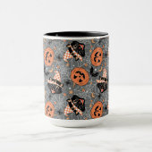 Halloween katten en pompoenen Mok (Midden)