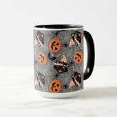 Halloween katten en pompoenen Mok (Voorkant rechts)