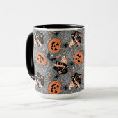 Halloween katten en pompoenen Mok (Voorkant links)