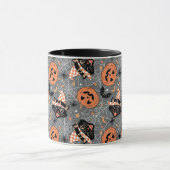 Halloween katten en pompoenen Mok (Midden)