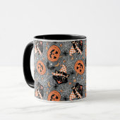 Halloween katten en pompoenen Mok (Voorkant links)