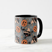 Halloween katten en pompoenen Mok (Voorkant rechts)