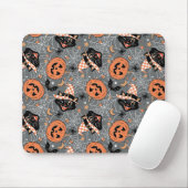  Halloween katten en pompoenen Muismat (Met muis)