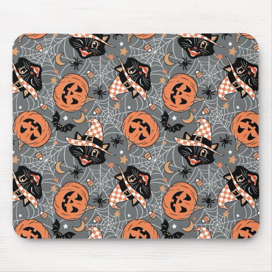  Halloween katten en pompoenen Muismat (Voorkant)
