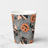 Halloween katten en pompoenen Papieren Bekers (Links)