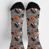 Halloween katten en pompoenen Sokken (Top)