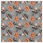 Halloween katten en pompoenen Stof (Swatch)