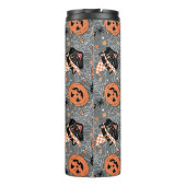  Halloween katten en pompoenen Thermosbeker (Achterkant)
