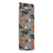  Halloween katten en pompoenen Thermosbeker (Geroteerd rechts)
