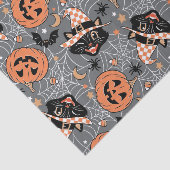  Halloween katten en pompoenen Tissuepapier (Detail)