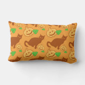 Halloween katten en pompoenen. Tweezijdig ontwerp Kussen (Achterkant)