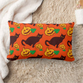Halloween katten en pompoenen. Tweezijdig ontwerp Kussen (Deken)