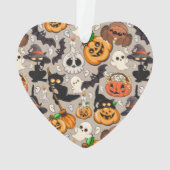 Halloween Katten Grappige Feest Ornament (achterkant)