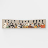 Halloween Katten Grappige Feest Spandoek (Horizontaal)
