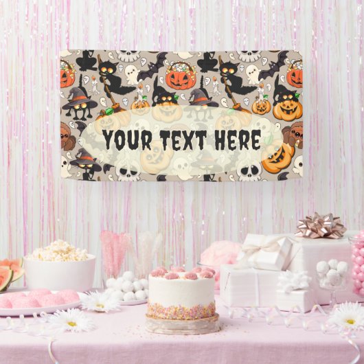 Halloween Katten Grappige Feest Spandoek (Feest)
