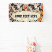 Halloween Katten Grappige Feest Spandoek (Insitu)