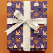 Halloween katten in kostuum cadeaupapier
