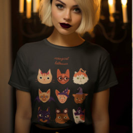 Halloween katten in kostuum Tri-Blend shirt