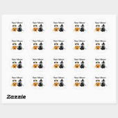 Halloween Katten in Kostuums Ronde Sticker (Vel)