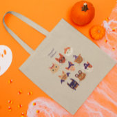 Halloween katten in kostuums tote bag