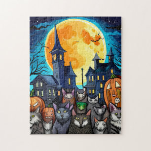 Halloween-katten Legpuzzel