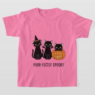 Halloween katten met een pompoen t-shirt