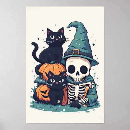 Halloween Katten Poster (Voorkant)