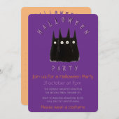 Halloween katten + spin kaart (Voorkant / Achterkant)