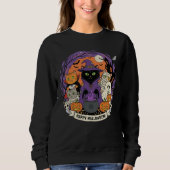 Halloween katten sweatshirt voor kattenliefhebbers (Voorkant)