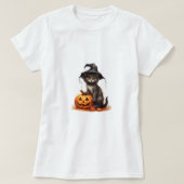 Halloween-katten T-shirt (Design voorkant)