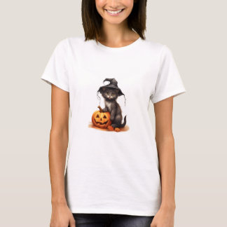 Halloween-katten T-shirt