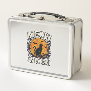 Halloween Katten T-shirt Meow Ik Ben Een Kat Vinta