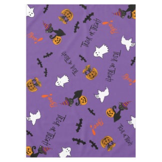 Halloween Katten, Vleermuizen en Geesten Katoenen Tafelkleed
