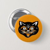 Halloween  kattengezicht ronde button 5,7 cm (Voorkant /achterkant)