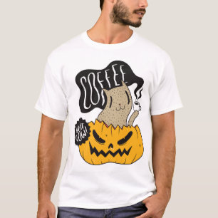 Halloween Kattenkoffie - Schattige Halloween kat d T-shirt