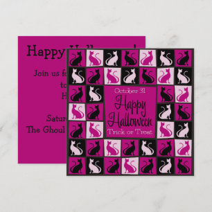 Halloween-kattenmozaïek Kaart