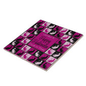 Halloween-kattenmozaïek Tegeltje (Zijkant)