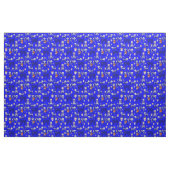 Halloween kattenschedel skelet blauw stof (Fat Quarter)