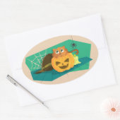 halloween kattestickers ovale sticker (Envelop)