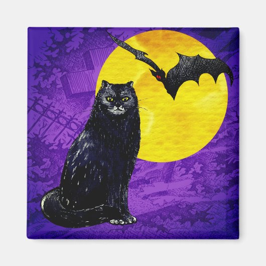 Halloween Katze Magneet (Voorkant)