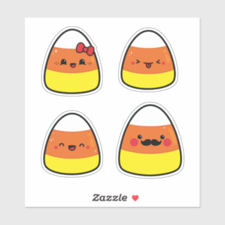 Halloween Kawaii Candy Corn Familie Sticker Pack