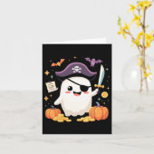Halloween kawaii geest verkleed als piraat voor sp kaart (Gele Bloem)