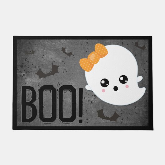 Halloween Kawaii Geest Welkom Deurmat (Voorkant)