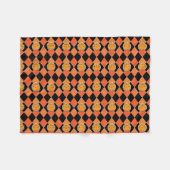 Halloween Kawaii Jack-o-lantern Argyle Fleece Deken (Voorkant (Horizontaal))