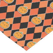 Halloween Kawaii Jack-o-lantern Argyle Korte Tafelloper (Hoek)