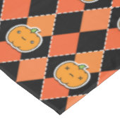 Halloween Kawaii Jack-o-lantern Argyle Tafelkleed (Gekanteld)