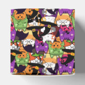 Halloween Kawaii kattenpatroon Bedankdoosjes (Bovenkant)